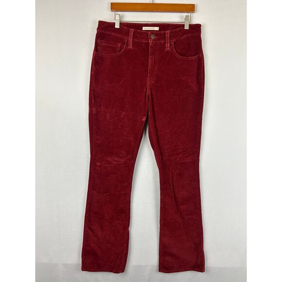 Levi's 725 High Rise Boot Cut Red Corduroy Jeans Pants 32" Inseam Size 31 - Picture 4 of 10